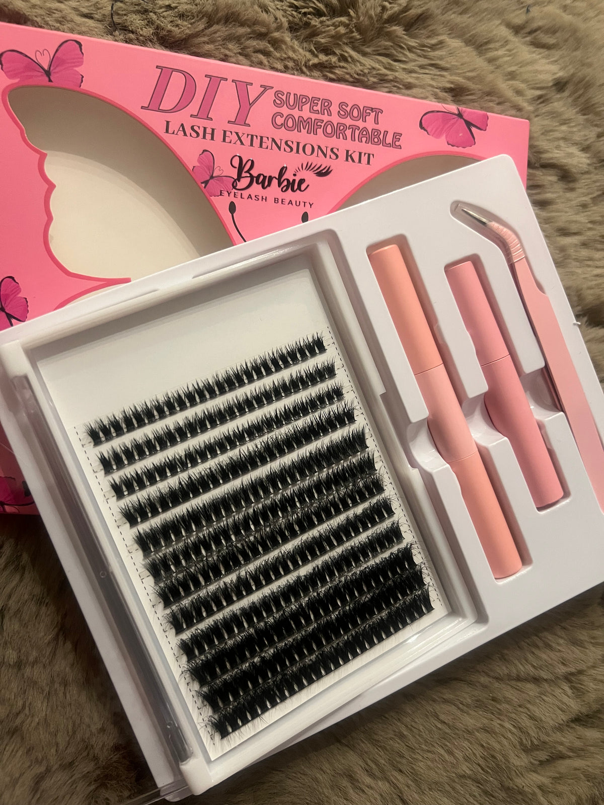 Barbie Butterfly DIY Lash Extension Kit - Super Soft Comfortable - FD10 - C - Curl